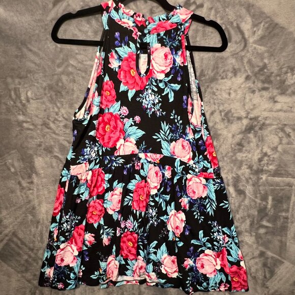 NWT Torrid Babydoll Halter Neck Floral Tank Top Size 1 - Picture 9 of 16